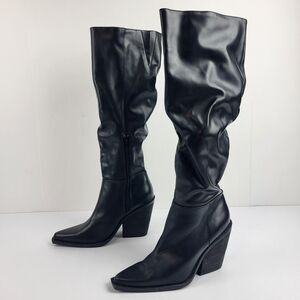 Charles By Charles David Wire Women’s Knee High Boot Faux Leather Black 6.5